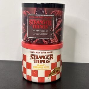 Bath & Body Works Stranger Things 2 Piece 3-Wick Candle Set NEW HTF RARE RETIRED